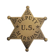 US Deputy Marshal Badge Collectable Western Bronze Plated Wild West Badge