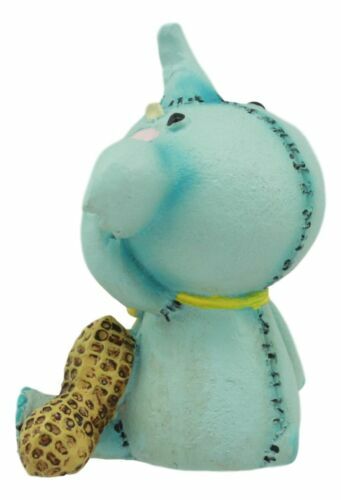 Estatuilla decorativa Furry Bones azul elefante elefante pequeña 3" de alto escultura - Imagen 6 de 9
