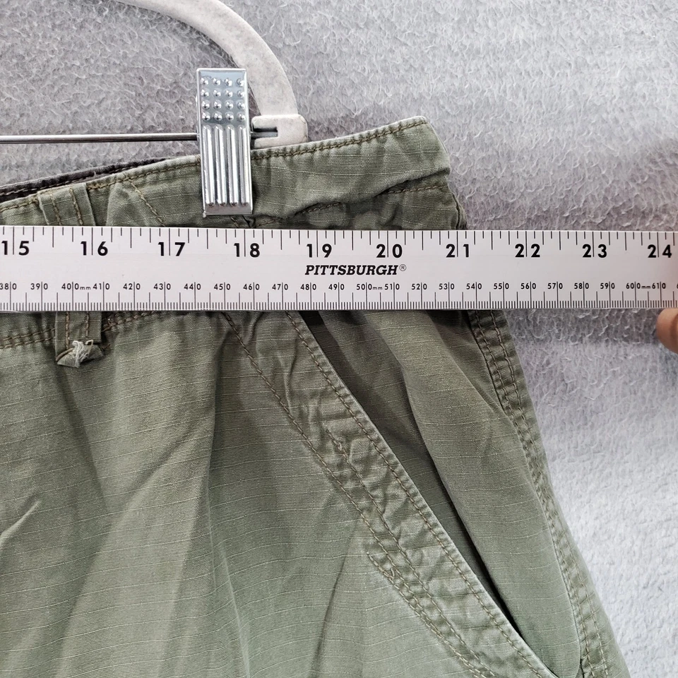 Pantalones Cortos Union Bay Hombres 42 Oliva Ripstop Carga Exterior Senderismo Bolsillos Cordón Foto 3 de 4