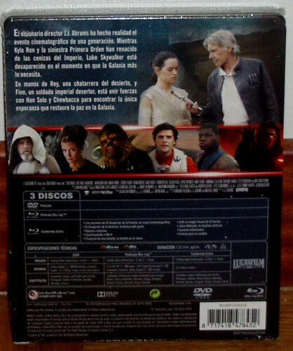 STAR WARS EL DESPERTAR DE LA FUERZA (The Force Awakens) STEELBOOK NUEVO 2 BD+DVD - Imagen 2 de 2