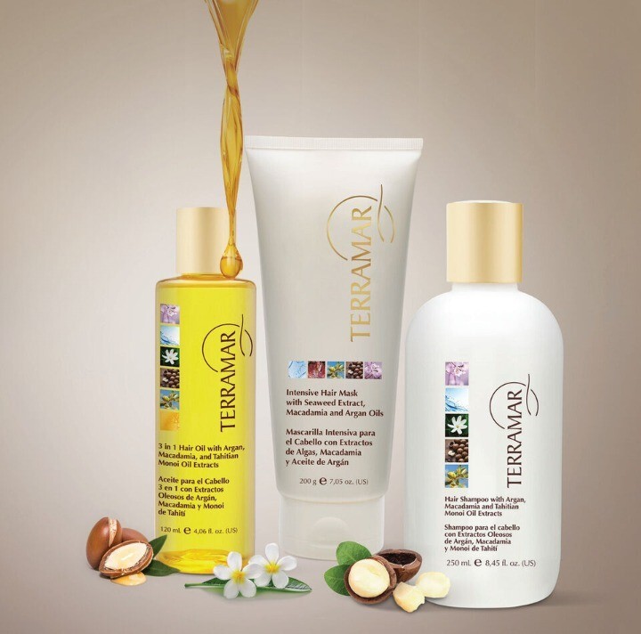 KIT 3 ITEMS OIL HAIR SERUM , SHAMPOO AND MASK INTENSIVE 3 in 1 TERRAMAR