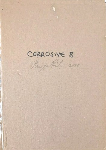 Corrosive Eight Mad In England Signed Paper Collage Circa 2020 On Cardboard. - Picture 3 of 3
