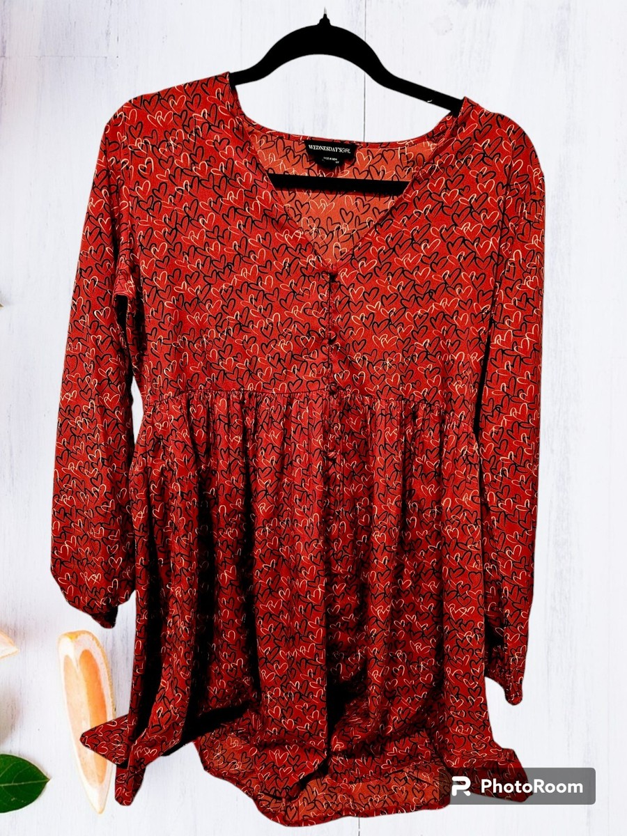 burnt orange babydoll dress 70s Vtg burnt orange babydoll dress with a floral