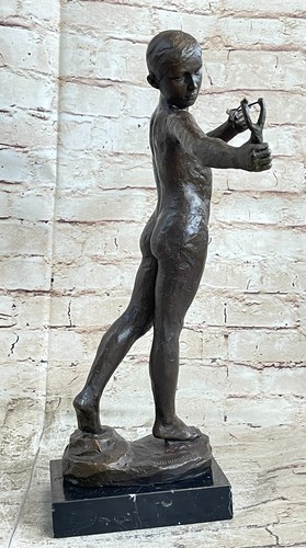 SIR WILLIAM REID DICK R.A. BRITISH NUDE A RARE BRONZE FIGURE OF `SLING - Picture 4 of 10