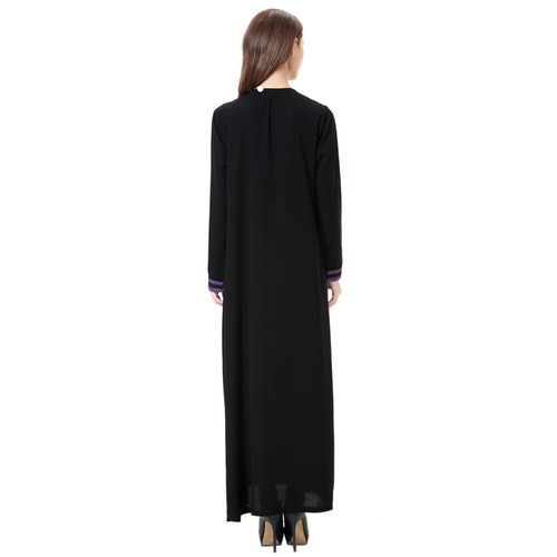 Dubai Women Muslim Long Sleeve Maxi Dress Kaftan Jibab Abaya Arab Robe Islamic - Picture 19 of 45