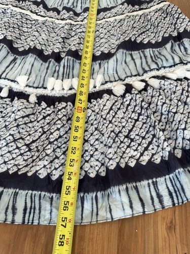 Y2K calypso st barth Maxi Reine Seide Blau U-Ausschnitt Cocktailkleid L Retro - Bild 18 von 24
