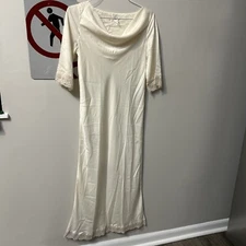 Vintage Christian Dior Long Ivory Lace Nightgown Size Small (Has Flaws READ****)