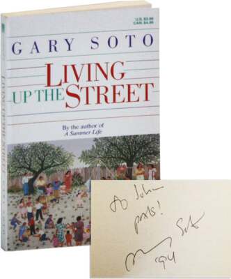 Gary Soto / Living Up the Street: Narrative Recollections / Signed Later Print