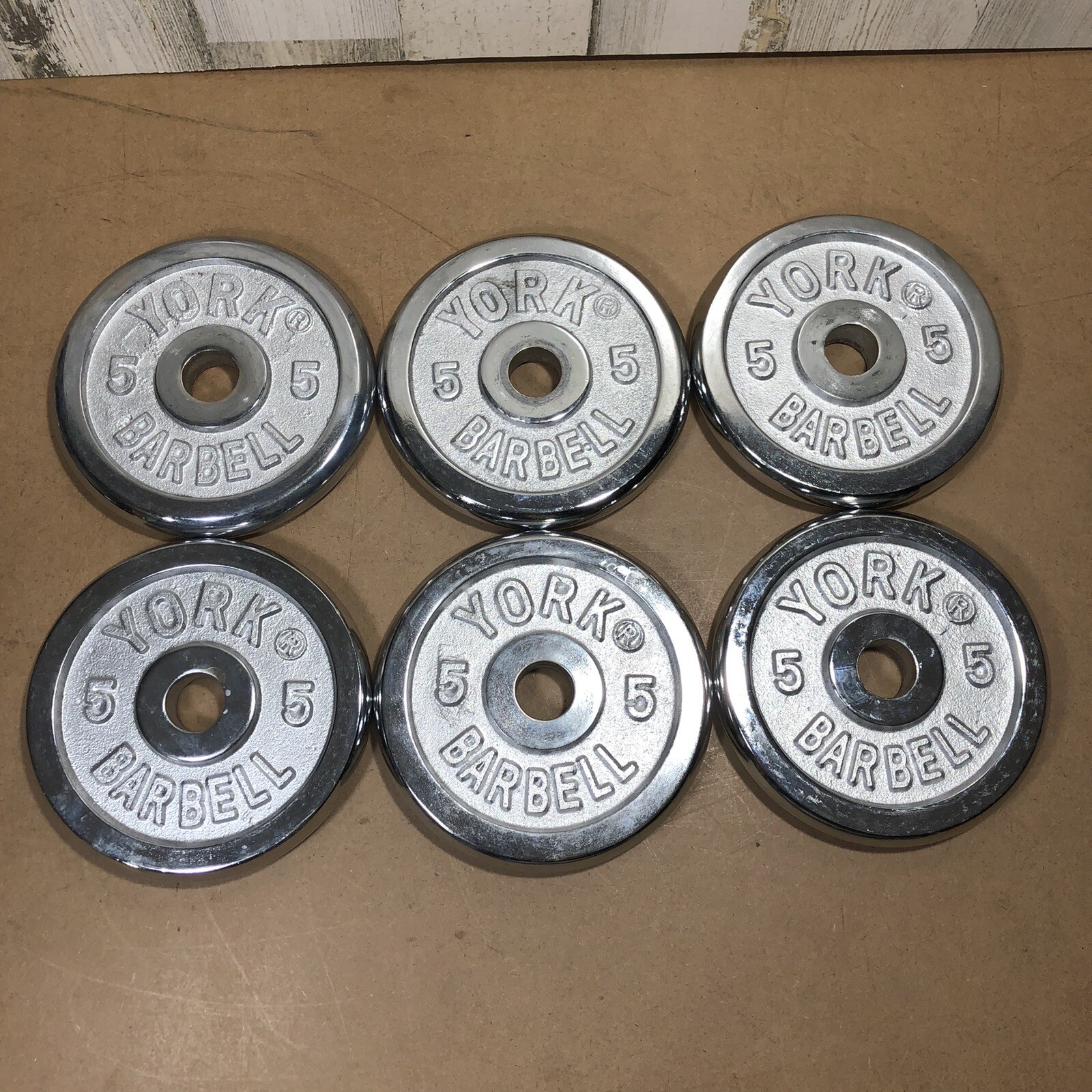 65 Lb + 62 1/2 Lb YORK STANDARD SIZE WEIGHT PLATES eBay