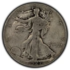 United States 50 Cents 1927-S Walking Liberty Half Dollar Silver Coin - Fine