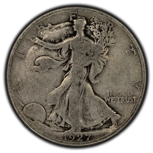 United States 50 Cents 1927-S Walking Liberty Half Dollar Silver Coin - Fine