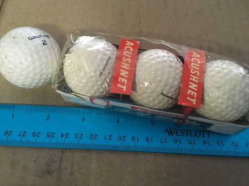 Original verpackte Hülle mit 3 Vintage Acushnet DT Titleist Golfbällen - Bild 8 von 8