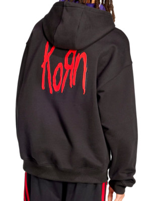 送料無料!adidas Originals x KORN HOODIE / BLACK adidas x Korn Hoodie - Men's Hooded Pullover Sweatshirt