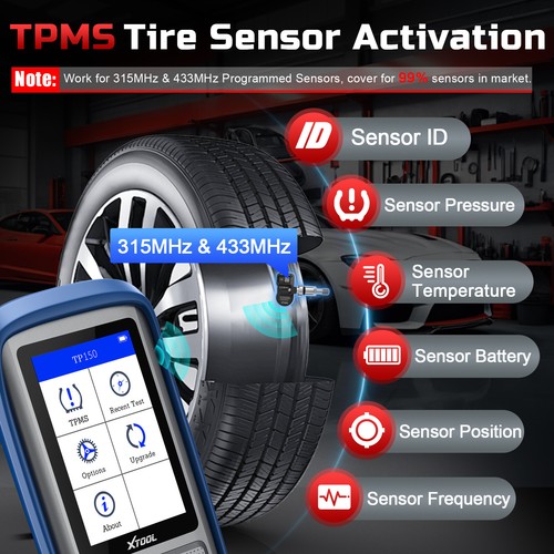 XTOOL TP150 TPMS Program TS100*4 Relearn Reset Activate Universal Tire Sensor - Picture 4 of 23