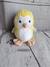 Babies R Us Yellow White Penguin Rattle Plush Baby Infant Toy Lovey 5" RARE