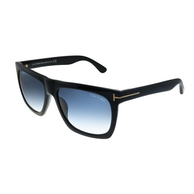 Tom Ford Morgan TF 513 01W Black Plastic Rectangle Sunglasses Blue Gradient  Lens | eBay