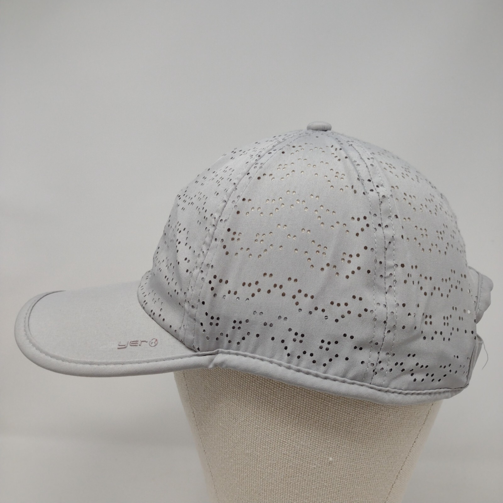 Layer Strapback Hat Gray OSFA Adjustable Laser Cu… - image 3