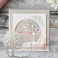 🇬🇧 TREE CENTER CIRCLE METAL CUTTING DIE STENCIL. CARD MAKING, SCRAP-BOOKING.
