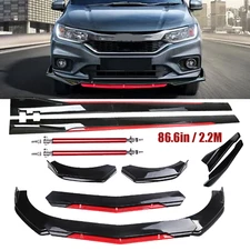 For 3-07 Honda Accord Front Bumper Lip Splitter Spoiler Side Skirt Body Kit