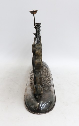 19th Century German Solid Silver Enamel and Wood Hannukah Lamp Judaica - 第 15/24 張圖片