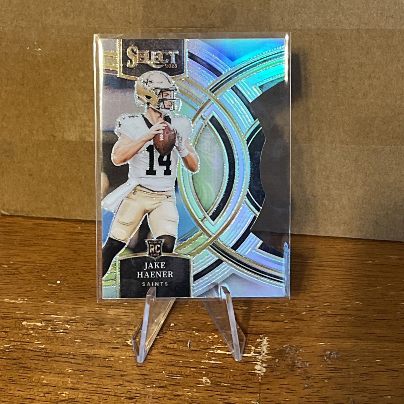 2023 Panini Select - Premier Level Silver Prizm Die-Cut #186 Jake Haener (RC)