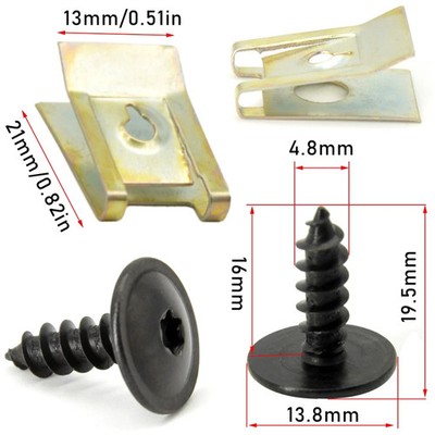 FIT RENAULT METAL ENGINE UNDER COVER WHEEL ARCH TORX SCREW SPEED SPIRE CLIPS