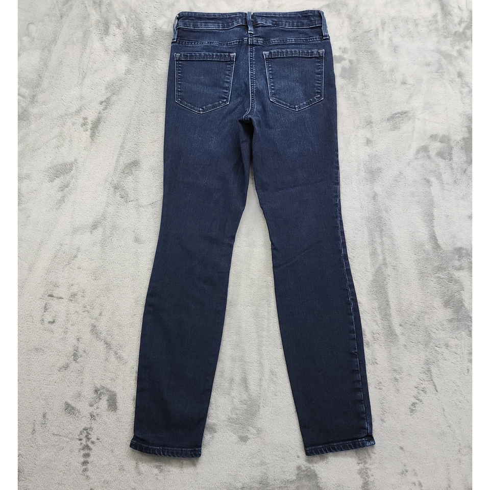 Athleta Jeans Womens 6 Blue Overdye Dark Wash Sculptex Skinny Mid Rise Stretch - Image 2 of 4