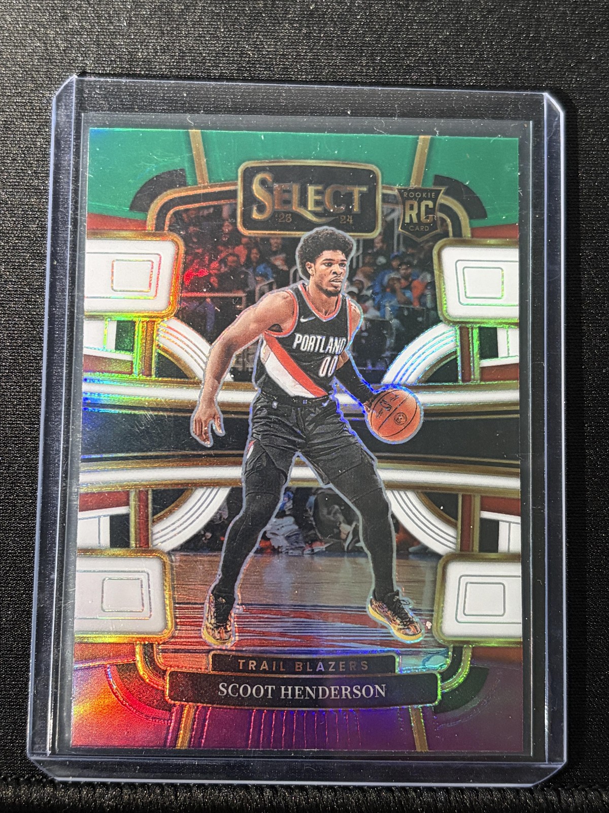 2023-24 Panini Select #77 Scoot Henderson Green White Purple Prizms Rookie