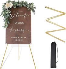 Adjustable Gold Metal Easel Stand for Wedding Sign Display 63