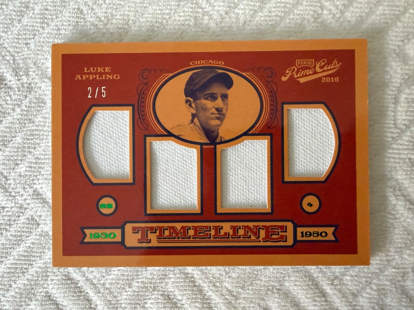 Legendary Cuts + Prime Cuts Luke Appling On Card Auto & Quad GU #1/92 & 2/5.!!! view 4