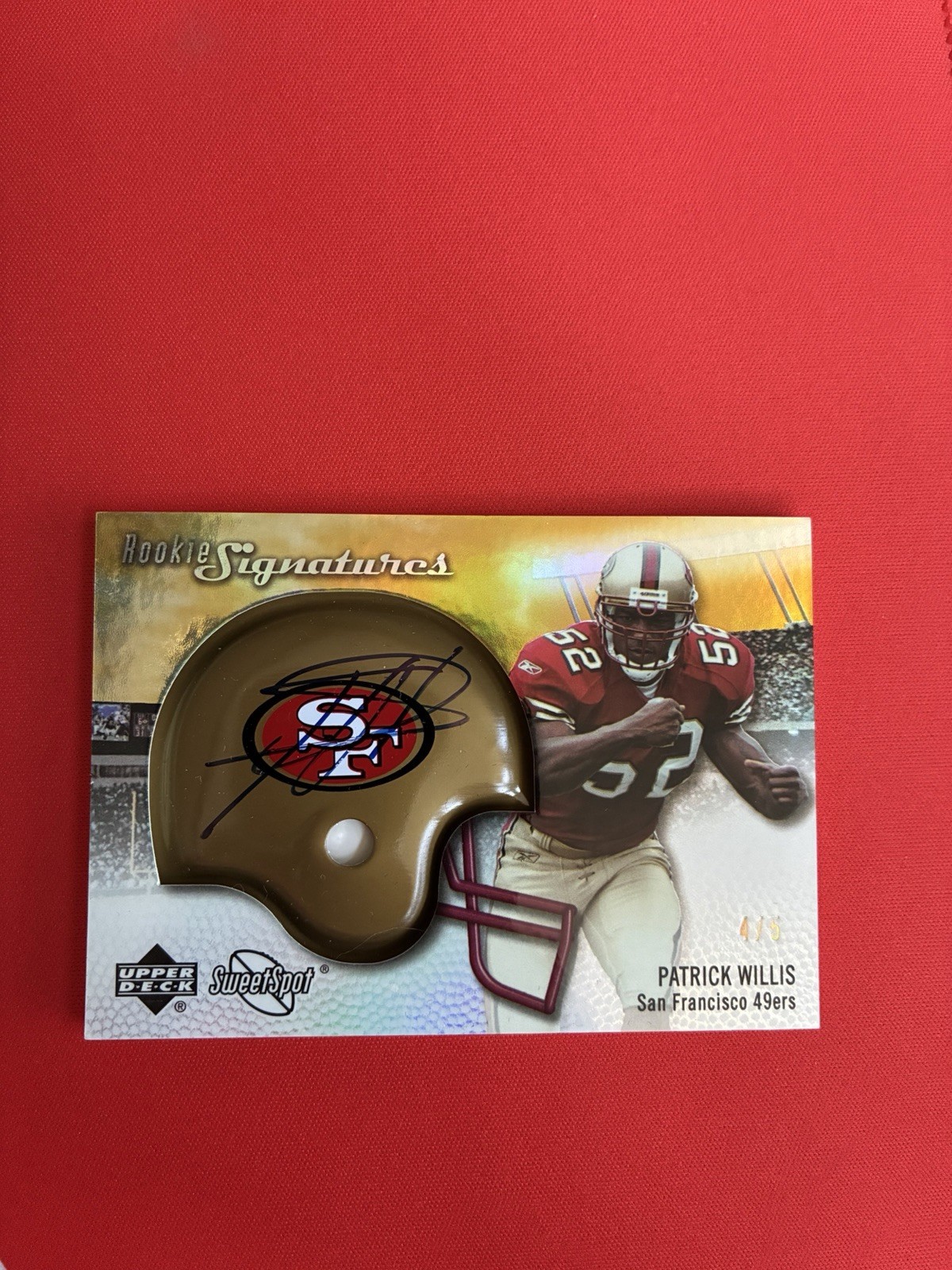 Patrick Willis Upper Deck Sweet Spot #124 Autograph Gold