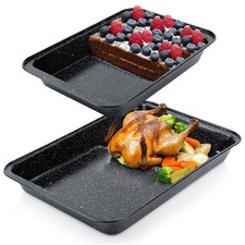 Ofenform Granit 37,5x25,5/47,5x32 cm 2er Set Auflaufform Backform Ofenblech