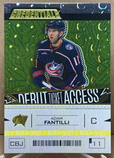 Adam Fantilli 2023-24 Upper Deck Credentials #200 Debut Ticket Yellow RC 1:22