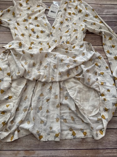 Free People Bohemian Tunic Top - Rust/Ivory Comb Size 6 NWT Floral - Picture 8 of 9