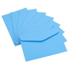 100Pcs Mini Envelopes Blank Small Item Storage Business Card Holder Blue