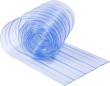 Commercial Freezer Curtain Replacement - 8 Inch X 8 Feet PVC Clear Vinyl Door St