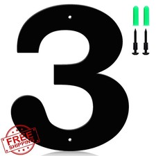 5 Inch Floating Metal House Numbers Letters Black Modern Door Address Sign
