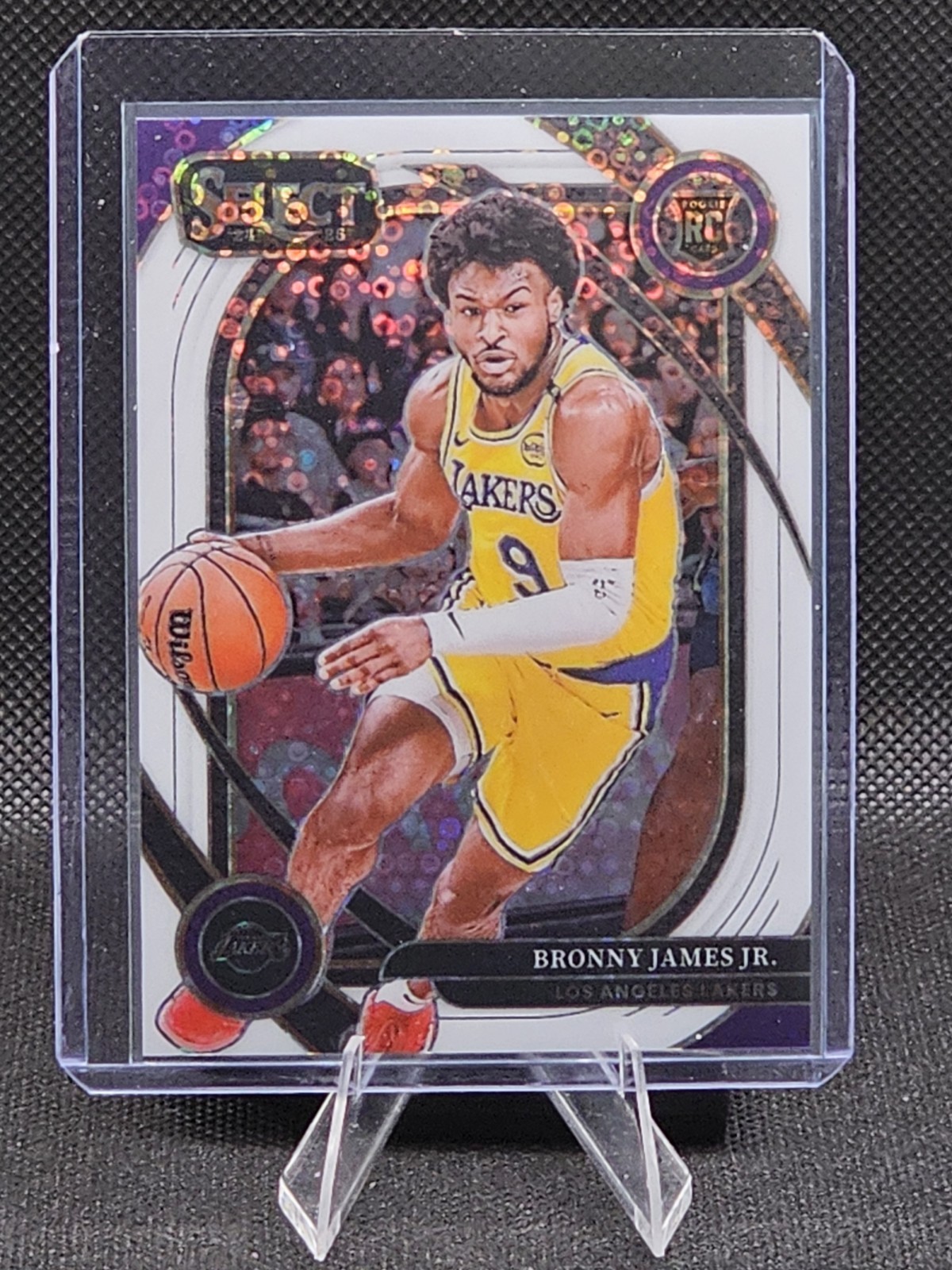 2024-25 Panini Select Bronny James Jr. #290 Rookie Courtside Disco White /75