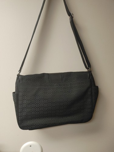 Coach Signature Commuter Laptop Messenger Bag Black Vintage - Picture 5 of 9
