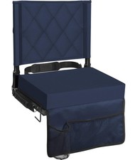 Stadium Seats with Back Support  Cushion, Portable Folding Chair for Sports