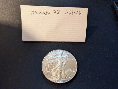 2002 WALKING LIBERTY AMERICAN EAGLE .999 FINE SILVER ONE DOLLAR COIN 1oz.