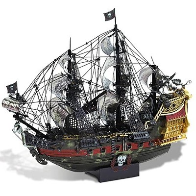Piececool 3D Puzzle Metall Queen Anne's Revenge, Piratenboot Basteln Modellbausätze