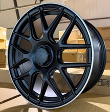 22"cls mas3 black pol lip alloy wheels for mercedes g wagon class amg + tyres
