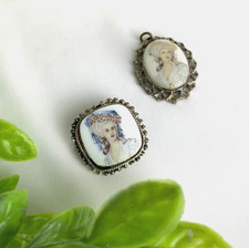 Lotto Spilla Pendente Ciondolo Vintage Originali Bigiotteria Americana Inglese