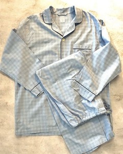 Men's Brooks Brothers Ling Sleeve Light Blue Plaid Pajama Size XL