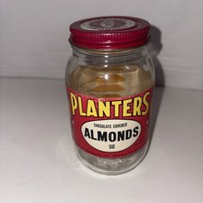Mr Peanut Chocolate Covered Almonds Glass Jar...