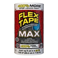 FLEX SEAL Family of Products MAX 8in. W X 25ft. L White Waterproof Repair Tape