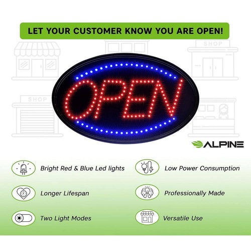 23 in. x 14 in. LED Oval Open Sign (2-Pack) - Picture 10 of 11