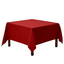 Square Tablecloth - 85 x 85 Inch Red Table Cloth for Large Square or Round Ta...