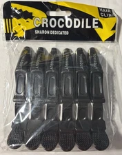 Toni & Guy Crocodile Hair Clips, 6 Pack Blk, Professional Salon Sectioning Clips